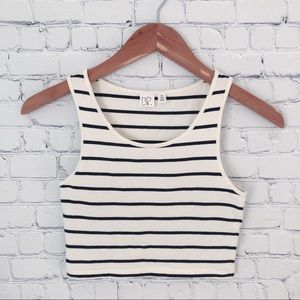 Nordstrom Stripped Sleeveless Cropped Top